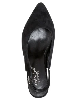 Andrea Conti Sling-Pumps aus weichem Samt-Chevreauleder Damen Pumps