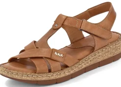 Sale Andrea Conti Stegspangen-Sandale aus Rind-Nappaleder Damen Sandalen