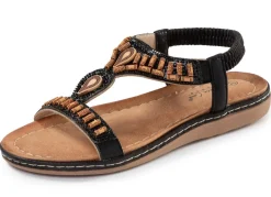 Andrea Conti, stylische Damen-Sandalen, Weite G, mit elastischem Fersenriemchen Damen Sandalen