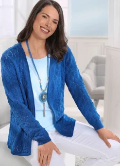 Outlet Angesagte Kordelkette mit Royal-blauem Anhänger Damen Modeschmuck|Halsketten