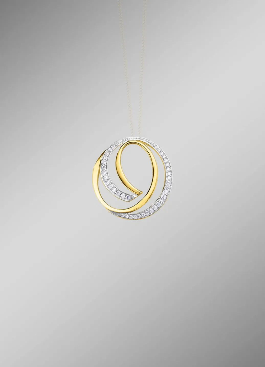 Discount Anhänger in Bicolor mit Zirkonia Damen Anhänger