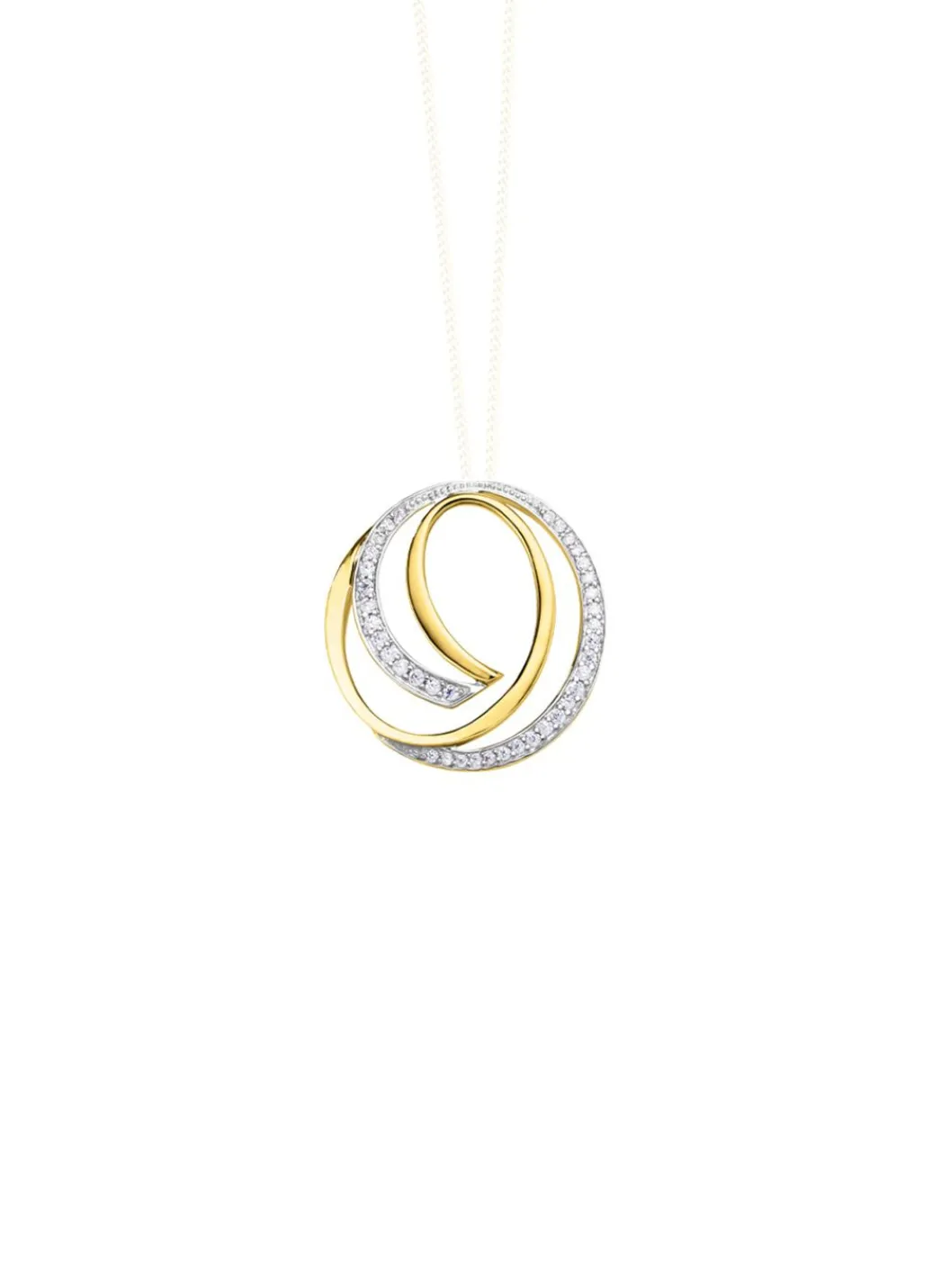 Discount Anhänger in Bicolor mit Zirkonia Damen Anhänger