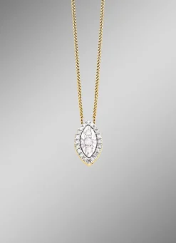 Clearance Anhänger mit 3 Brillanten, 20 Diamanten und Ankerkette Damen Anhänger
