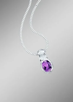 Damen Mona Anhänger<Anhänger mit echt Amethyst und synth. Zirkonia