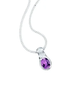 Damen Mona Anhänger<Anhänger mit echt Amethyst und synth. Zirkonia
