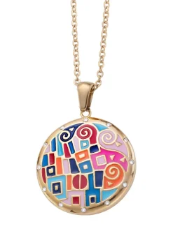 Anhänger mit Mosaikmuster und Ankerkette Damen Anhänger|Modeschmuck
