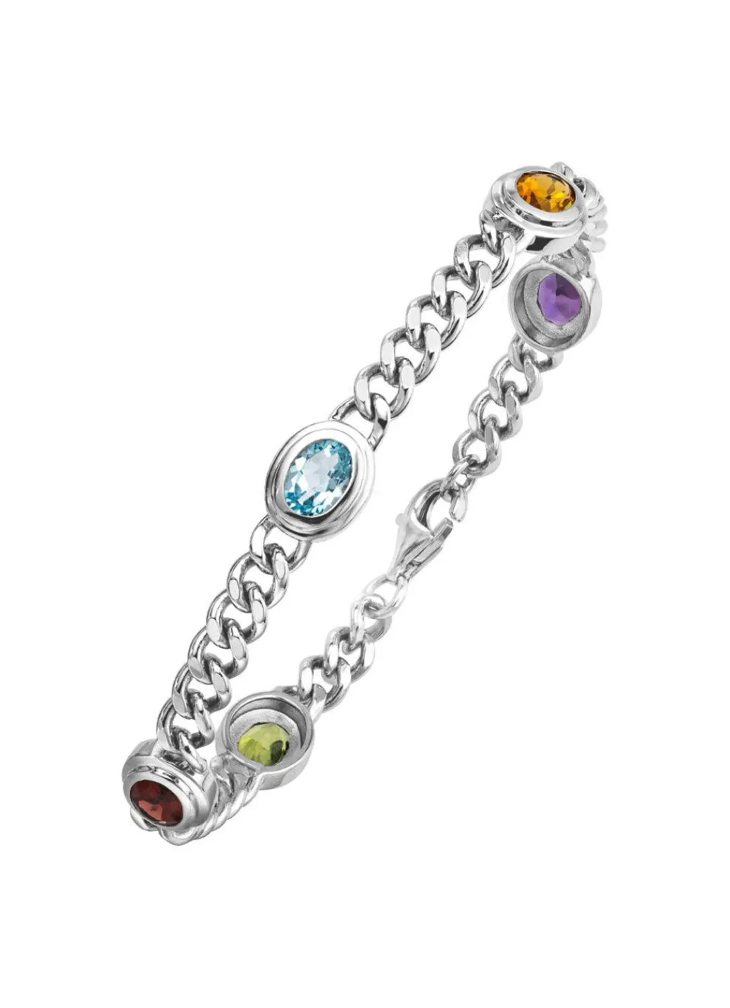 Outlet Armband aus Silber mit Edelsteine Damen Armbänder