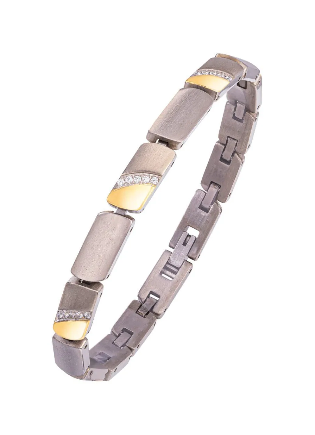 Sale Armband in Bicolor mit synth. Zirkonia Damen Armbänder