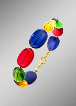 Sale Armband mit echt Bernstein in Multicolor Damen Armbänder