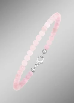 Sale Armband mit echtem Rosenquarz Damen Armbänder