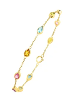Armband mit funkelnden, echten Edelsteinen Damen Armbänder