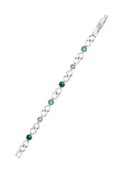Armband mit grünen Kristallen Damen Modeschmuck|Armbänder