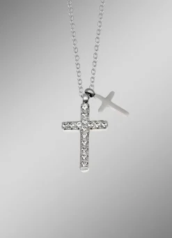 Discount Ausdrucksstarke Halskette mit synth. Zirkonia Damen Halsketten