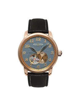 Discount Automatik-Herrenuhr mit offenem Uhrwerk von Zeppelin Herren Automatikuhren