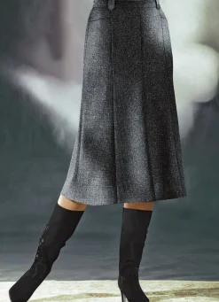 Damen Mona Röcke<Bahnenrock in Tweed mit Boucle-Effektgarn