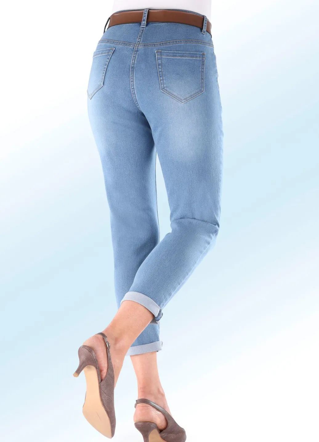 Damen Mona Lange Hosen|Jeans<Basic-Jeans in 7/8-Länge
