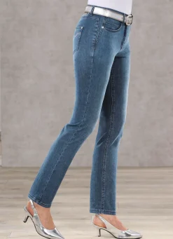 Damen Mona Lange Hosen|Jeans<Bauchweg-Jeans in 5-Pocket-Form