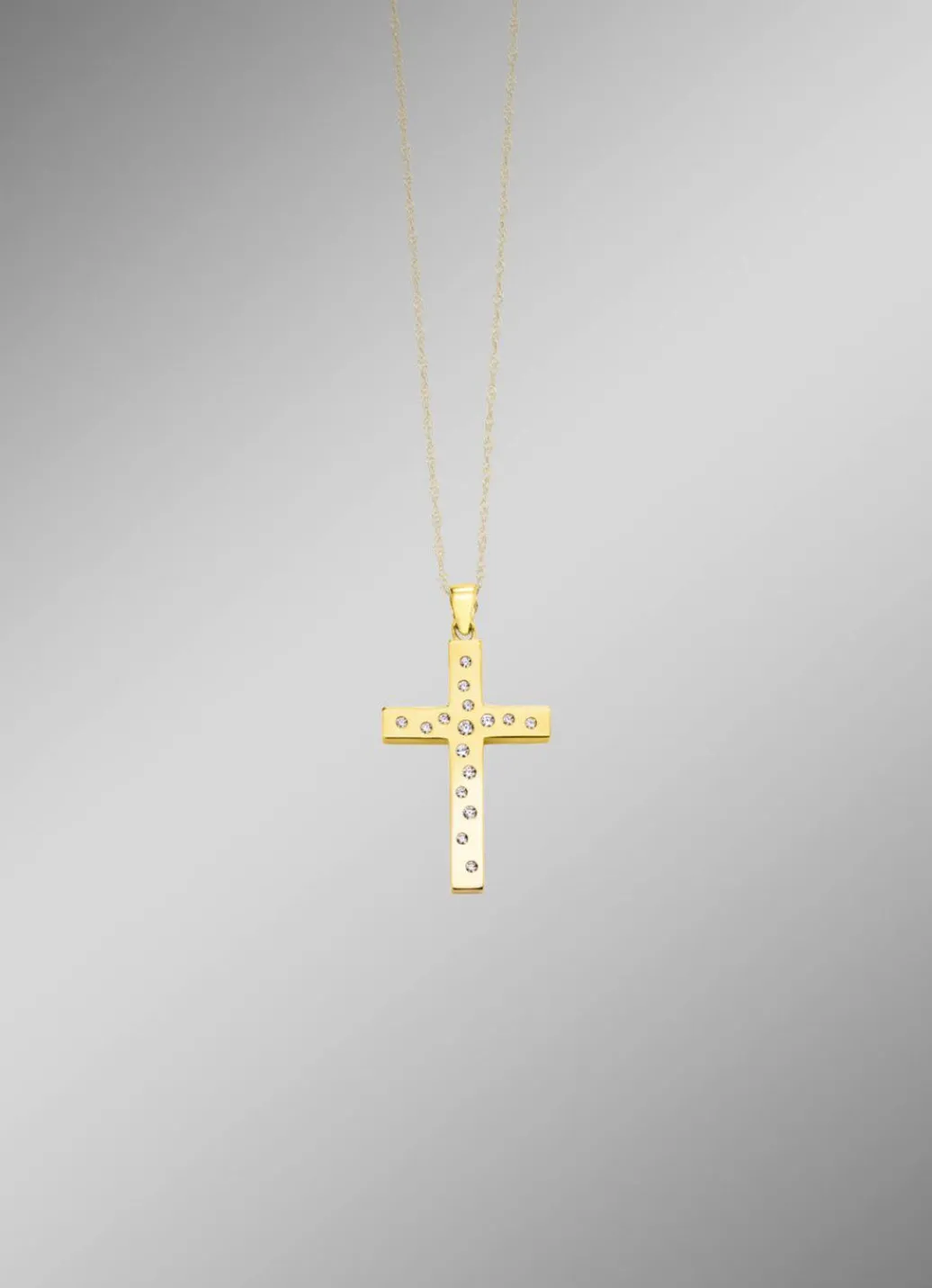 Sale Beidseitig tragbarer Kreuz-Anhänger mit synth. Zirkonia Damen Anhänger
