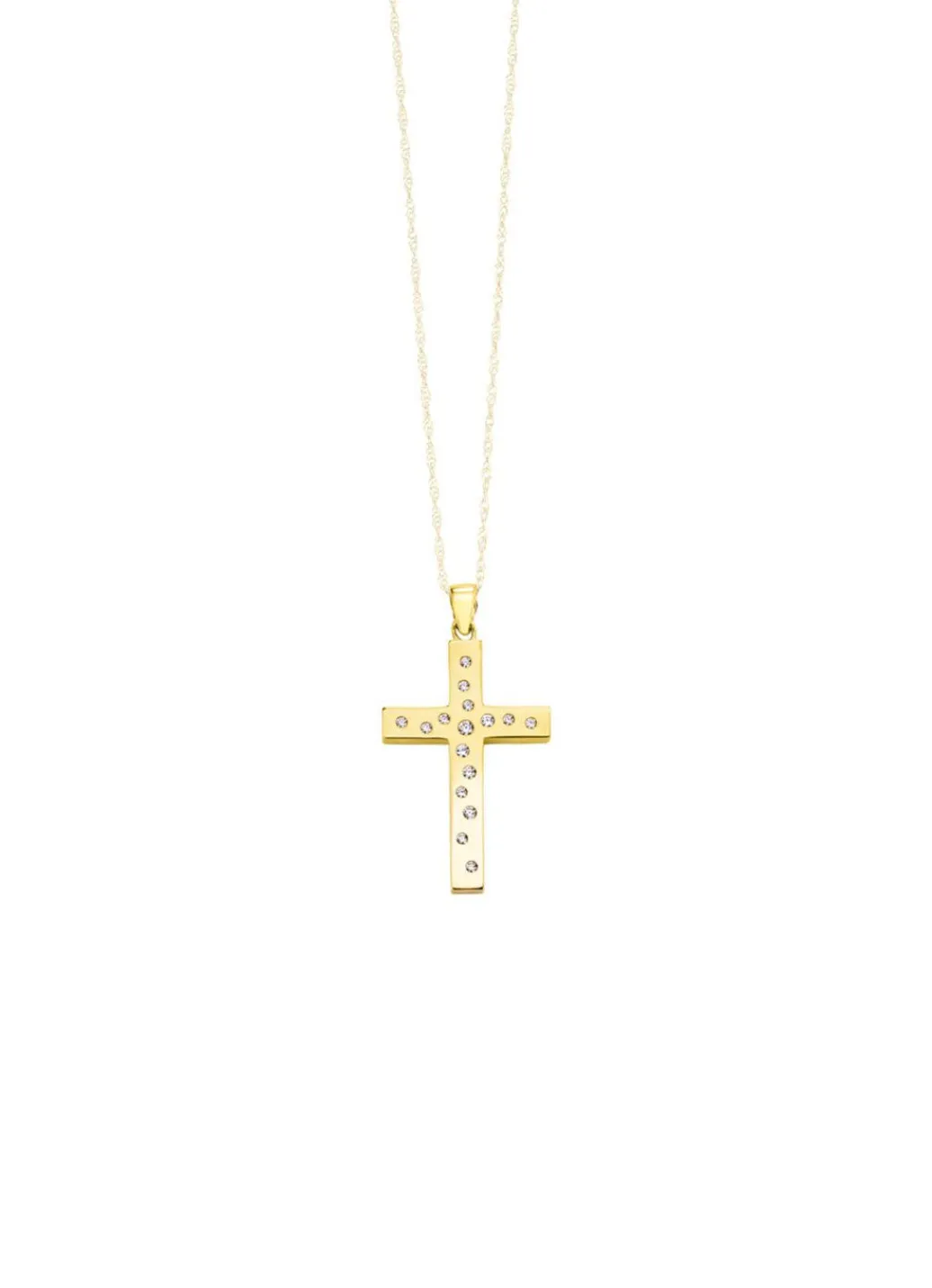 Sale Beidseitig tragbarer Kreuz-Anhänger mit synth. Zirkonia Damen Anhänger