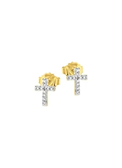 Clearance Beliebte Ohrstecker mit 2 Diamanten Damen Ohrschmuck
