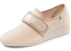 Online Bequeme Damen-Klettschuhe, aus angenehm gepolstertem Textilmaterial Damen Hausschuhe