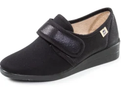 Bequeme Damen-Klettschuhe, aus angenehm gepolstertem Textilmaterial Damen Hausschuhe