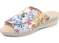 Clearance Bequeme Damen-Pantoletten, Weite G, mit Klettverschluss Damen Pantoletten