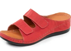Hot Bequeme Damen-Pantoletten, Weite G, mit Klettverschluss Damen Pantoletten