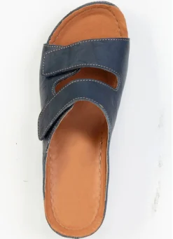 Bequeme Damen-Pantoletten, Weite G, mit Klettverschluss Damen Pantoletten
