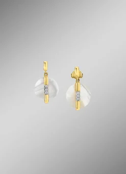 Discount Bewegliche Eleganz: Ohrstecker mit echt Perlmutt Damen Ohrschmuck