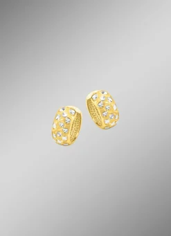 Damen Mona Ohrschmuck<Bicolor-Klappcreolen