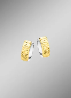 New Bicolor-Klappcreolen Damen Ohrschmuck