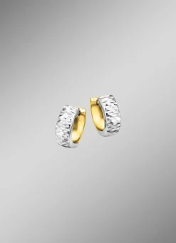 New Bicolor-Klappcreolen Damen Ohrschmuck
