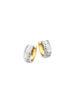 New Bicolor-Klappcreolen Damen Ohrschmuck