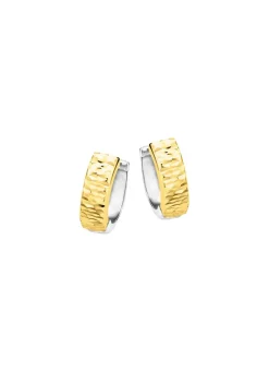 New Bicolor-Klappcreolen Damen Ohrschmuck