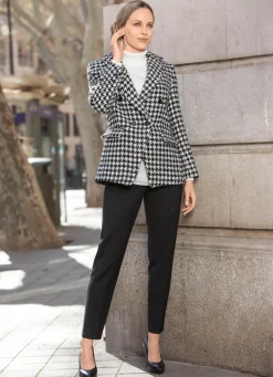 Damen Mona Blazer<Blazer mit Hahnentritt-Dessin