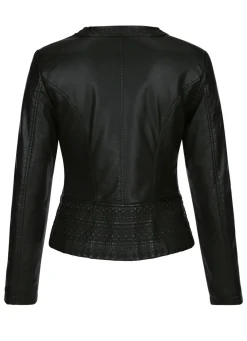 Damen Mona Übergangsjacken|Lederimitatjacken<Blazer mit toniger Stickerei