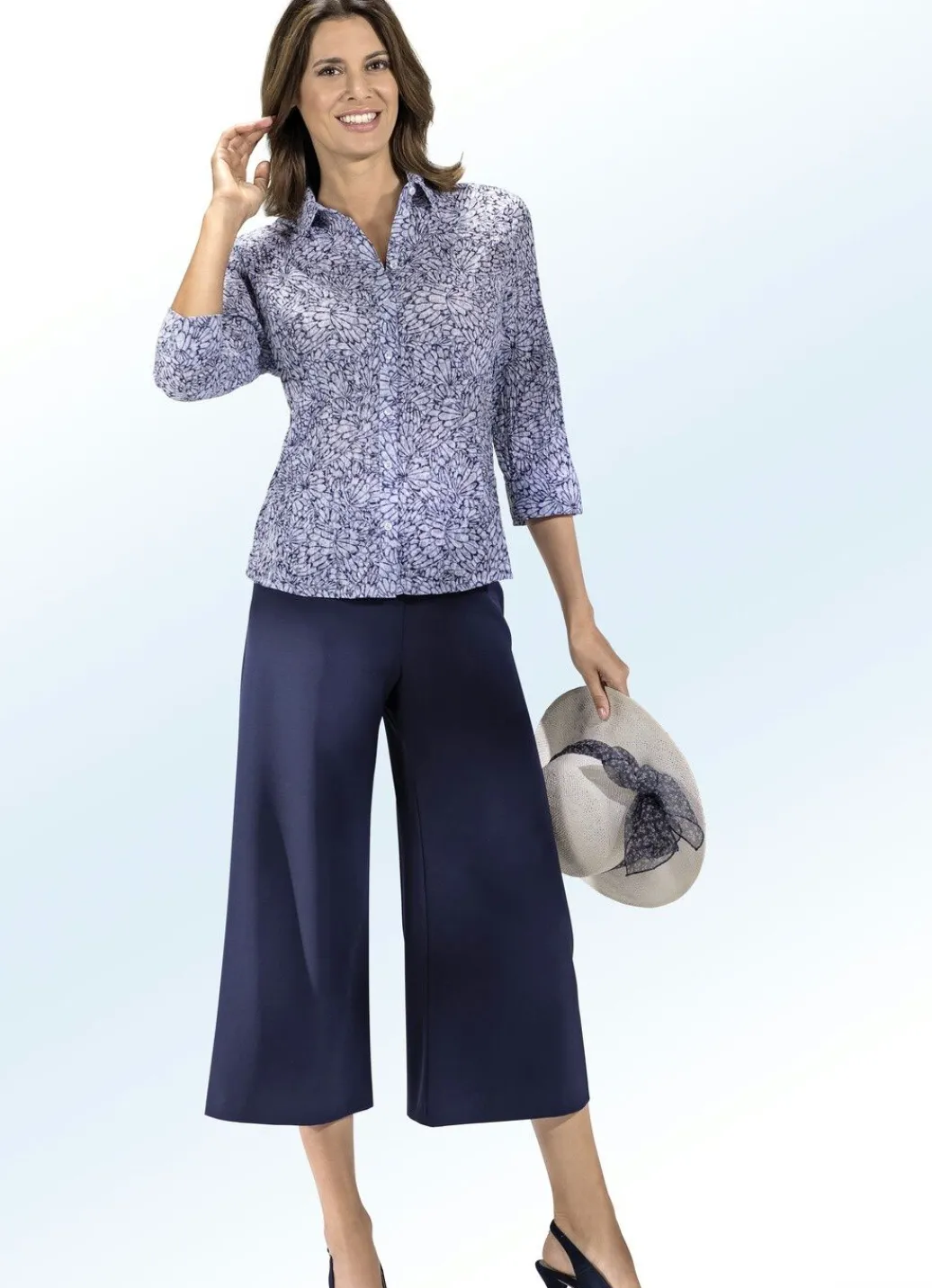 Damen Mona Blusen<Bluse aus gecrashtem Ausbrenner-Gewebe