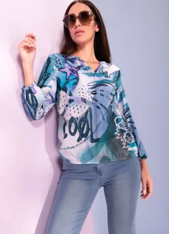 Damen Mona Blusen<Bluse mit auffallendem Dessin