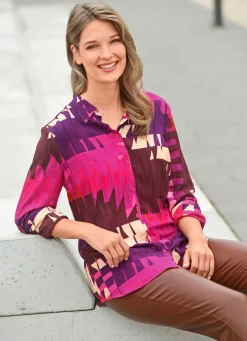 Damen Mona Blusen<Bluse mit farbbrillantem Druck