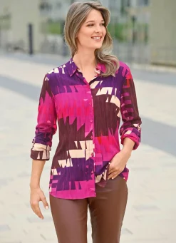 Damen Mona Blusen<Bluse mit farbbrillantem Druck