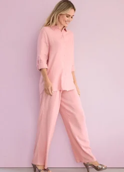 Damen Mona Basics<Bluse mit Hemdkragen