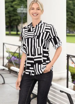 Damen Mona Blusen<Bluse mit tollem Druck