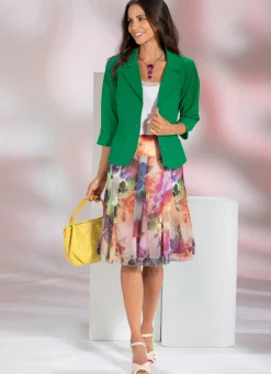 Damen Mona Blusenjacken|Basics<Blusenblazer mit Baumwolle