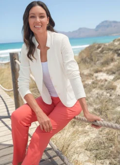 Damen Mona Blusenjacken|Basics<Blusenblazer mit Schulterpolstern