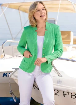 Damen Mona Blusenjacken|Basics<Blusenblazer mit Schulterpolstern