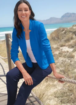 Damen Mona Blusenjacken|Basics<Blusenblazer mit Schulterpolstern