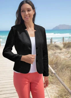 Damen Mona Blusenjacken|Basics<Blusenblazer mit Schulterpolstern