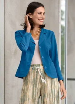 Damen Mona Blusenjacken|Basics<Blusenjacke mit Schulterpolster