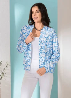 Damen Mona Blusenjacken<Blusenjacke mit gesmokten Abschlüssen